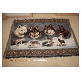 Ducks Unlimited Tapestry Throw – Wolf Scene by Larry Chandler