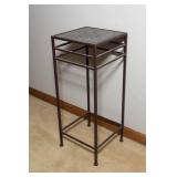Metal Plant Stand with Tiled Top