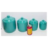 Set of Four Home Collection Stoneware 1991 Canisters