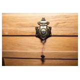 Vintage Oak Steamer Trunk with Key