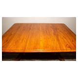 Wood Dining Table with 6 Upholstered Chairs