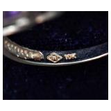 10K White Gold & Purple Stone Jewelry Set – Necklace, Ring & Earrings