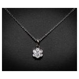 Set of Three Rhinestone Necklaces - One 925 Sterling Silver