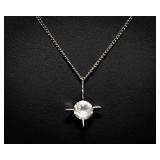 Set of Three Rhinestone Necklaces - One 925 Sterling Silver