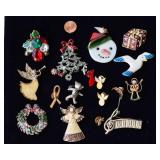 Set of 17 Assorted Brooches/Pins – Variety of Styles