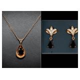 Marvel 12K Gold Filled Necklace & Melini Earrings