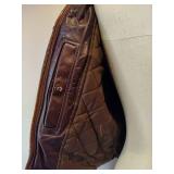 Vintage Harley Davidson AMF Brown Leather Biker Jacket (Size 38)