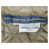 Vintage Harley Davidson AMF Brown Leather Biker Jacket (Size 38)