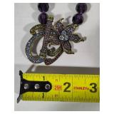 Heidi Daus "Perennial Favorite" Swarovski Crystal & Beaded Toggle Close Necklace