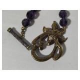 Heidi Daus "Perennial Favorite" Swarovski Crystal & Beaded Toggle Close Necklace