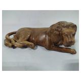 Hand Carved Wooden Lion