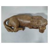 Hand Carved Wooden Lion