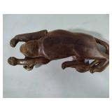 Hand Carved Wooden Lion