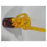 Murano Style Blown Glass Art Purse