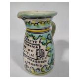 Signed Santa Fe Puente Spanish Pottery Pitcher