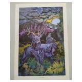 "Deer Night" Signed/Numbered by Barbara Dettler