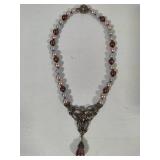 Heidi Daus Art Deco Rhinestone & Pearl Statement Necklace