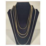 925 Four Herringbone Necklaces