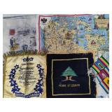 Asst Lot of Pillow Covers, Location Scarves & Mexican Coasters