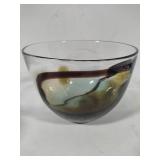 MCM Glass Art Vase & Bowl