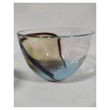 MCM Glass Art Vase & Bowl