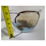 MCM Glass Art Vase & Bowl