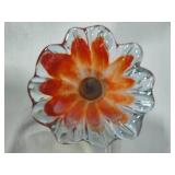 MCM Glass Art Vase & Bowl