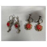 Beautiful Reds!  Lot of Assorted Costume Jewelry