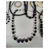 Lot of Asst Black Tone Costume Necklaces