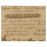 Framed Marriage Certificate from 1910