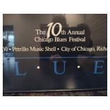 10th Annual Chicago Blues Festival Poster - Framed