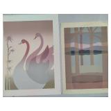 Mac Neil "Swans & Flowers" II Signed/Numbered & Schneider Prints