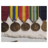 Assorted Lot of Medals, Pins, Cufflinks, Tie Tacks, Etc.
