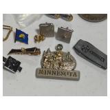 Assorted Lot of Medals, Pins, Cufflinks, Tie Tacks, Etc.