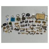 Large Lot of Cuff Links, Key Chains, Etc.