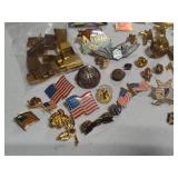 Large Lot of Money Clips, Pins, American Legion/Shriner/Lions/Masonic Jewelry, Etc.