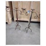 2 Metal Candelabras