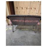 Wicker Patio Bench