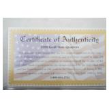 1999 Gold Edition State Quarter Collection. 24K Gold Layered