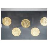 1999 Gold Edition State Quarter Collection. 24K Gold Layered