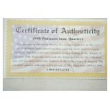 2008 Platinum Edition State Quarter Collection. Platinum Layered.