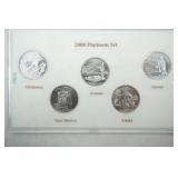 2008 Platinum Edition State Quarter Collection. Platinum Layered.