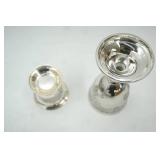 Vintage Silver-Plated Goblet 5" tall; Vintage Silver-Plated Kiddush cup 2.25" tall