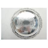 Vintage Oneida Silverplate Royal Provincial Serving Tray 12.25" diameter (weighs 2.15lbs)