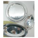 International Silver Co Tray, Rose Leaf Dish, Oval Serving Dish "Heirloom Plate"
