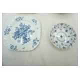 Vintage Blue and White Plates & Berry Bowls