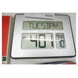 Atomic Digital Wall Clock; Sony Dream Machine Clock Radio; Reading Glass and more