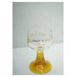 Vintage German Schmitt Sohne amber beehive wine goblets (5ct)