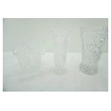 Vintage Cut Glass/Crystal Vases & Pressed Glass Ice Bucket