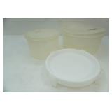 Large Round Tupperware Containers (pie carrier)
